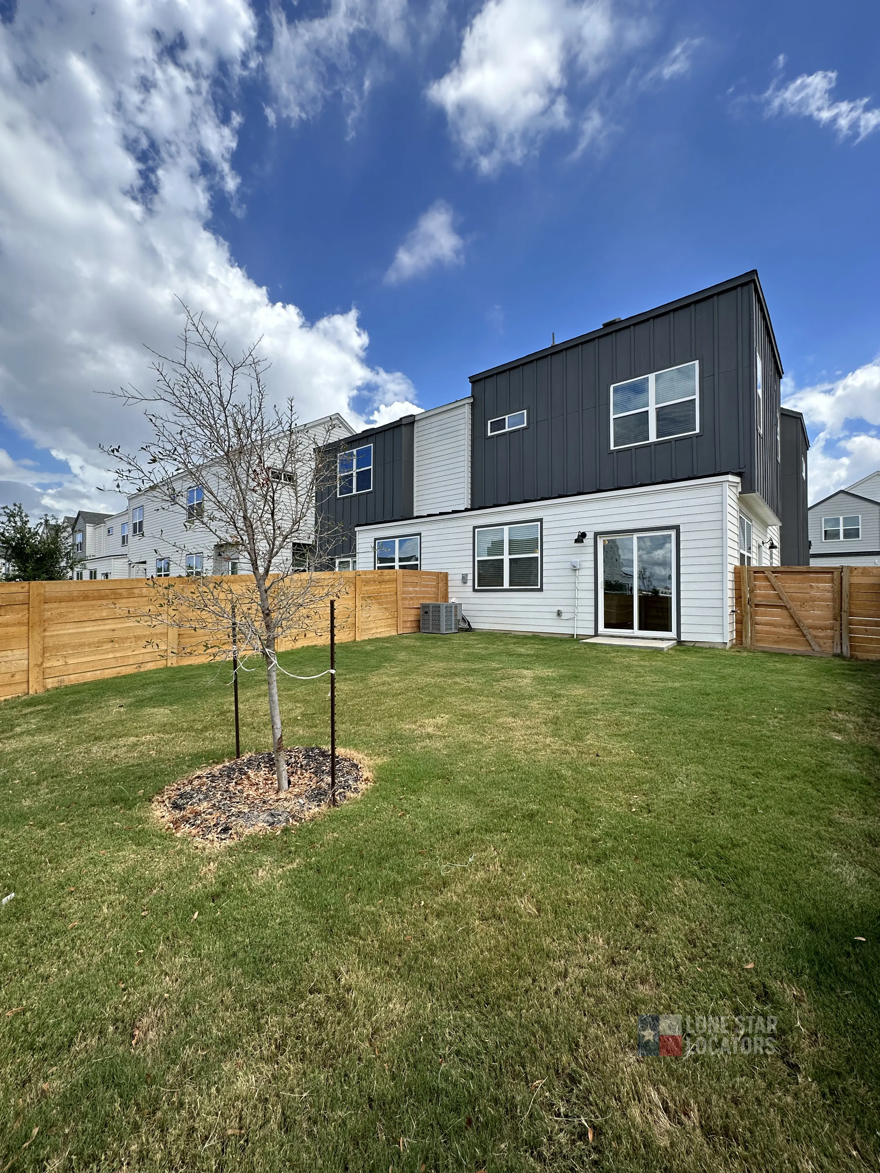 Private yard and townhome-style layout at Frame Med Center